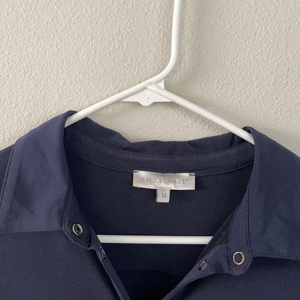 ANATOMIE Navy Danica Snap On Super Jersey Top (M) - Picture 3 of 8